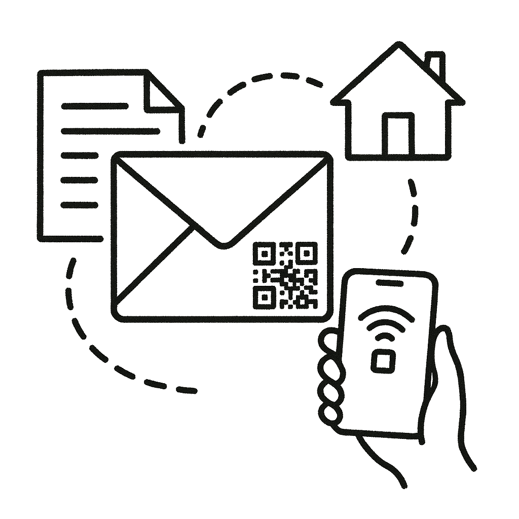 Smart mail outreach with QR codes and tracking